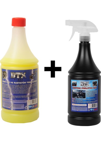 Ağır Yağ Sökücü 1 Lt & Torpido Parlatıcı Süt 500ML