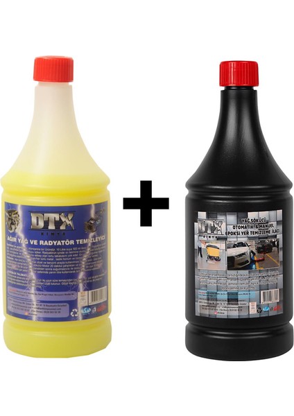 Ağır Yağ ve Radyatör Temizleme Sıvısı 1 Lt & Epoxi Yer Temizleme Sıvısı 1 Lt