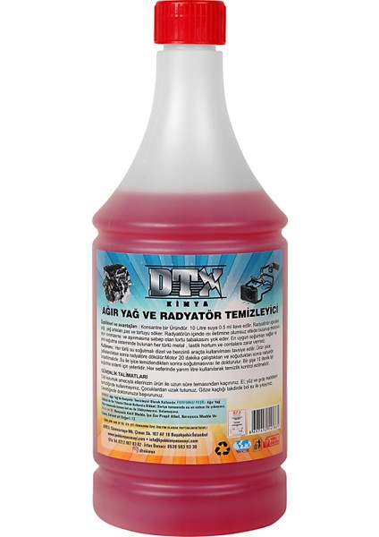 Sanayi Kimya Ağır Yağ Sökücü Konsantre (1/5) 1 Litre