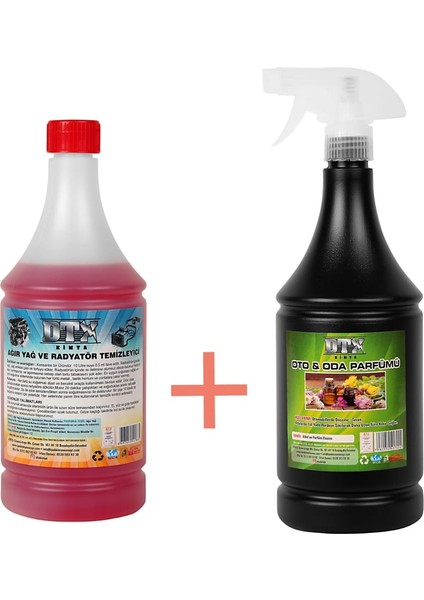 Ağır Yağ Sökücü Konsantre (1/5) 1 Lt & Oto ve Oda Parfümü 500 ml