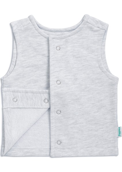 Organik Pamuk Yelek & Eşofman Altı Takım - Gri Melanj fiyatları