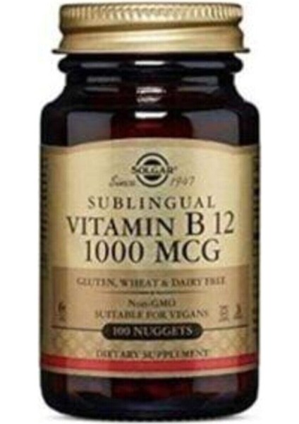Vitamin B12 1000 Mg 100 Dilaltı Tablet