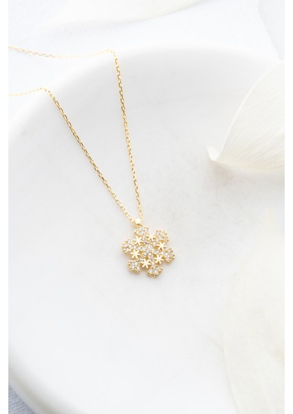 925 Ayar Gümüş Gold Yıldız Detaylı Kartanesi Kolye fiyatları