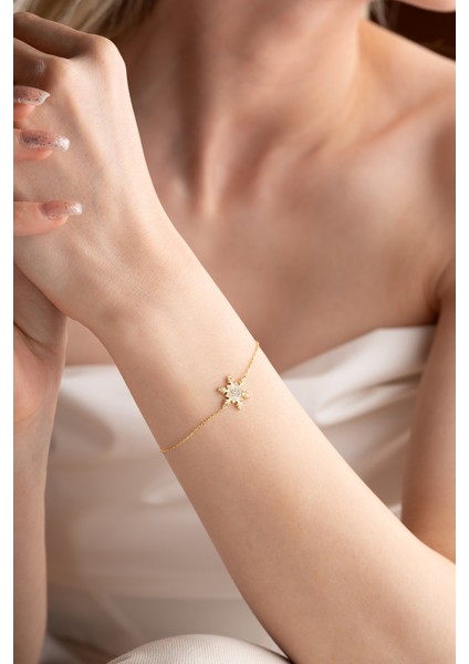 925 Ayar Gümüş Gold Altıgen Tasarım Kartanesi Model Bileklik indirimleri