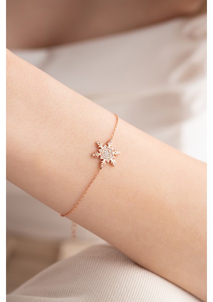 925 Ayar Gümüş Rose Altıgen Tasarım Kartanesi Model Bileklik indirimleri