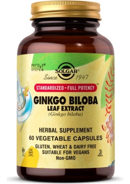 Ginkgo Biloba Leaf Extract (Sfp) 60 Kapsül