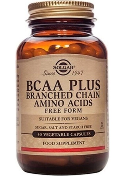 Bcaa Plus Branched Chain Amino Acids 50 Kapsül