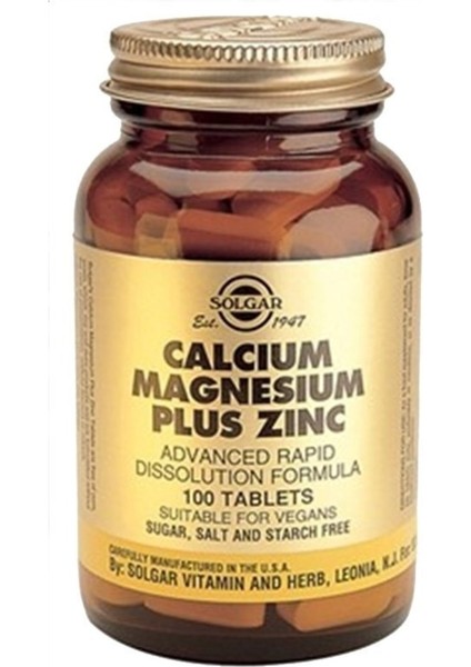 Calcium Magnesium Plus Zinc 100 Tablet