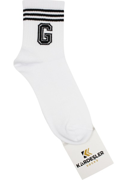 Unisex G Harfi Desenli Tenis Çorap (Harfli Çorap) 3 Çift fiyatları