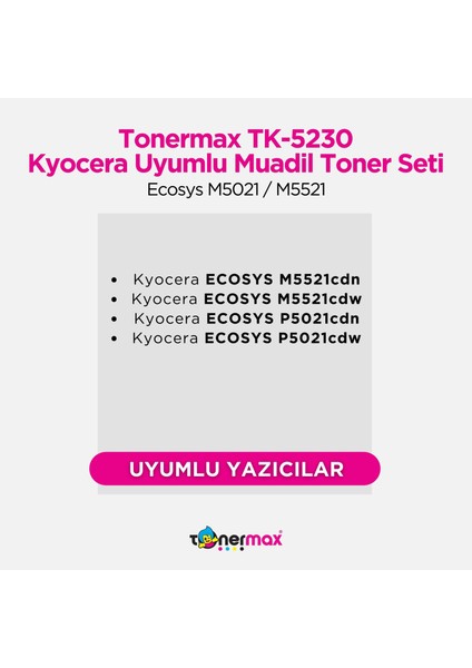 Kyocera TK-5230 Muadil Toner Seti / Ecosys M5021 / M5521 fiyatları