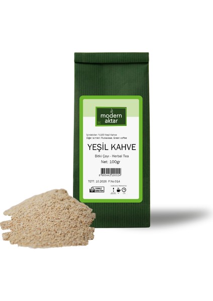 Modern Aktar Yeşil Kahve 100 gr