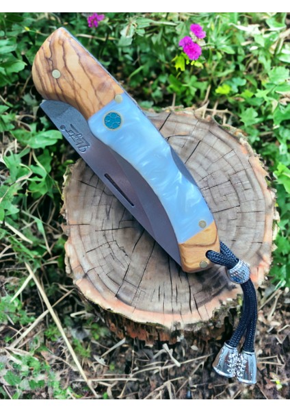 Outdoor Piknik Çakısı Kamp Bıçak Bıçağı Çakısı Mutfak Bıçak Kılıflı El Yapımı