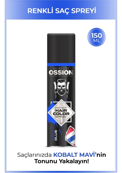 Ossion Premium Barber Line Mavi Renkli Saç Spreyi 150 ml