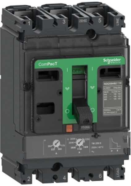 , C25F3TM200 , Compact Şalter NSX250F 36KA Ac 3P3D 200A Tmd