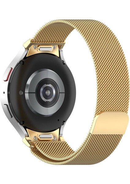 Galaxy Watch 6 40 / 44 mm Tam Uyumlu Mıknatıslı Hasır Metal Örgü Kordon Kayış Orijinal Pim fırsatları