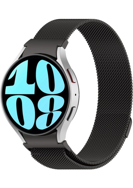 Galaxy Watch 6 Classic 43 / 47 mm Tam Uyumlu Mıknatıslı Hasır Metal Örgü Kordon Kayış Orijinal Pim modelleri