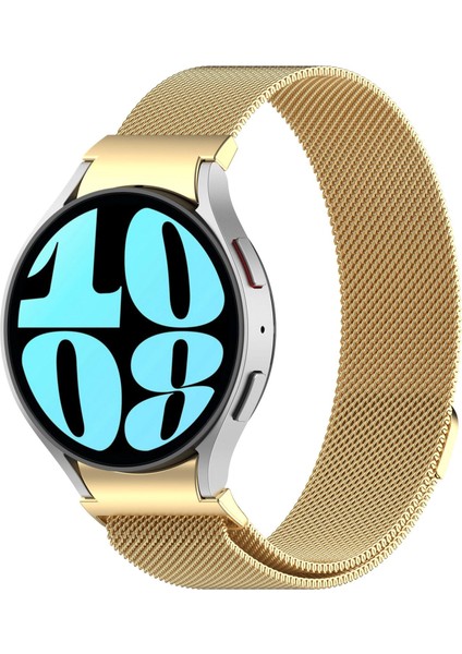 Galaxy Watch 6 Classic 43 / 47 mm Tam Uyumlu Mıknatıslı Hasır Metal Örgü Kordon Kayış Orijinal Pim modelleri