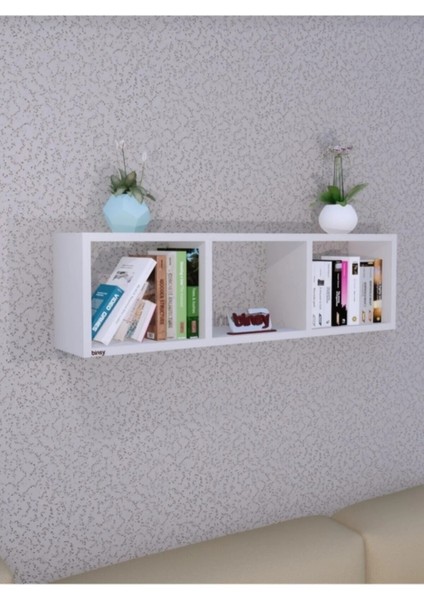 Yatay Raf ,dekoratif Raf ,aksesuar Raf Kitaplık Beyaz Yatay Raf