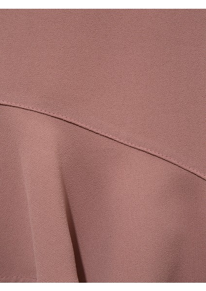 Volanlı Mini Etek - Gül Kurusu modelleri