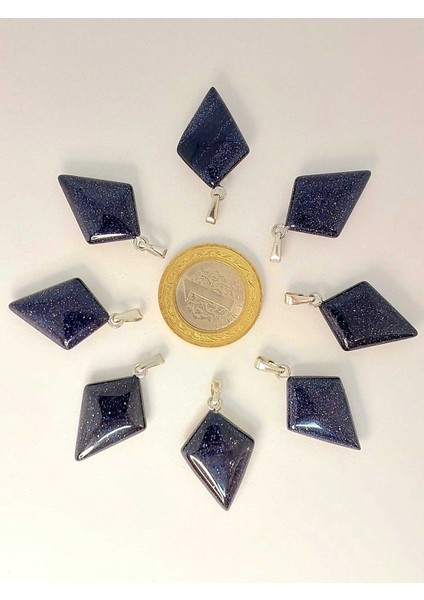 Lacivert Yıldız Taşı Ok Ucu Şekilli Kolye Ucu (42655) fiyatları