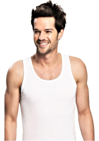 Erkek Pamuk Beyaz Atlet 5 Adet