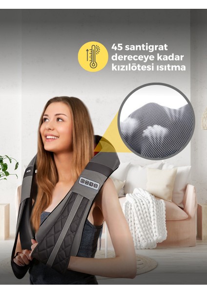 2025 Şarjlı Boyun - Sırt - Omuz- Bel Masaj Aleti / Ayak Masajı / Vücut Masaj Yastığı