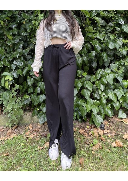Kadın Bol Kesim Pantolon Siyah