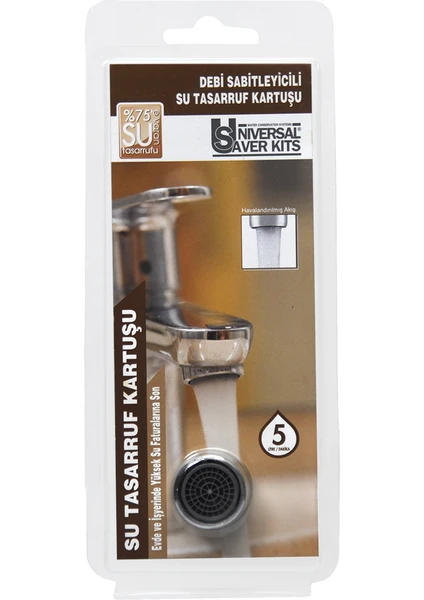 UNIVERSAL® Su Tasarruf Kartuşu - 5 Litre/Dakika Akışlı