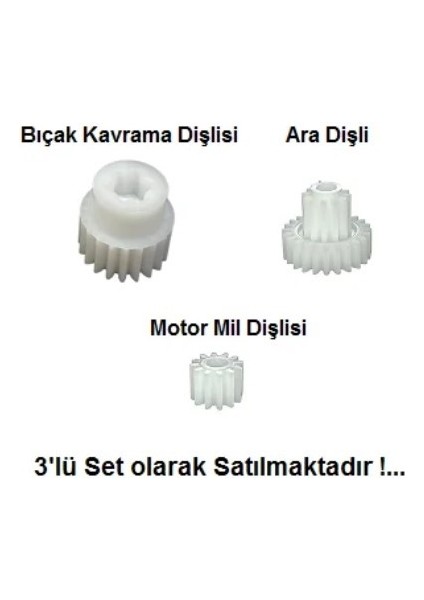 Arçelik K 1630 K 1631 Doğrayıcı Rondo Dişli Tamir Seti Takımı