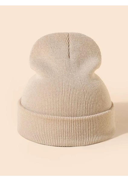 EKE TEKSTİL Unisex Katlamalı Kışlık Örme Bere