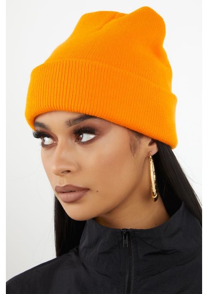 EKE TEKSTİL Unisex Katlamalı Kışlık Örme Bere
