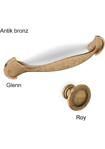 Glenn Kulp Antik Bronz Renkli 96 mm 2'li Paket modelleri