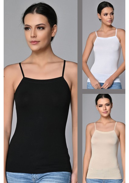 Viskon Kadın Atlet 3'lü Paket
