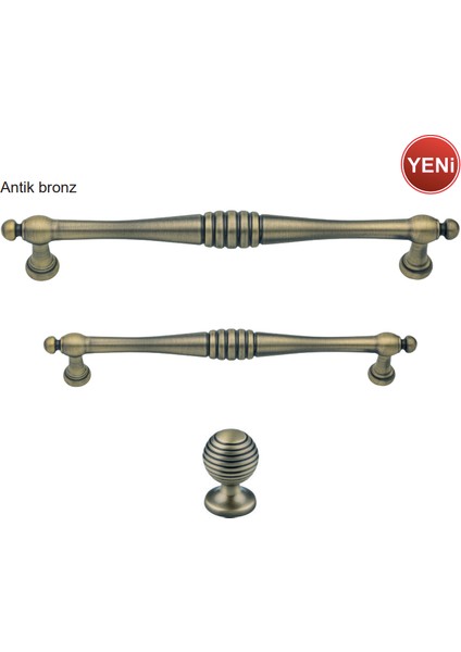 Gain Kulp Antik Bronz Renkli 224MM 4'lü Paket modelleri