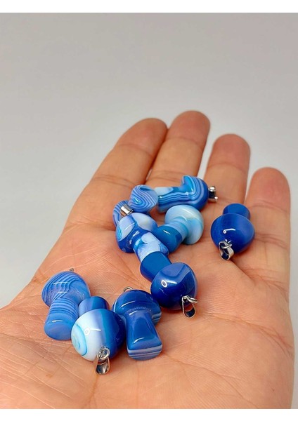 Akik Taşı Mantar Şekilli Kolye Ucu (42680)