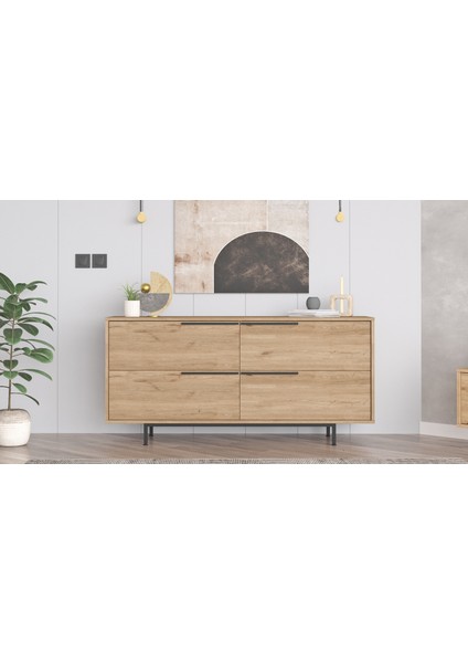 Lidya Konsol 4 Kapaklı Metal Ayaklı 160CM Sepet modelleri