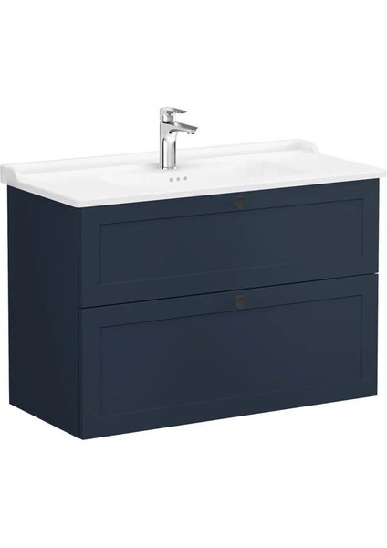 Root Classic Lavabo Dolabı 100CM 2 Çekmeceli Mat Lacivert 68895