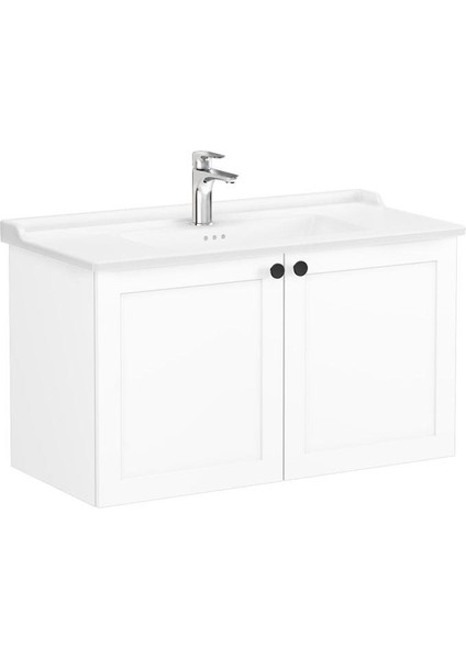 Root Classic Kapaklı Lavabo Dolabı 100 cm Mat Beyaz 68743