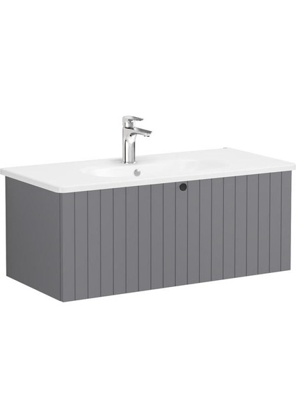 Root Groove Çekmeceli Lavabo Dolabı 100 cm Mat Gri 69396