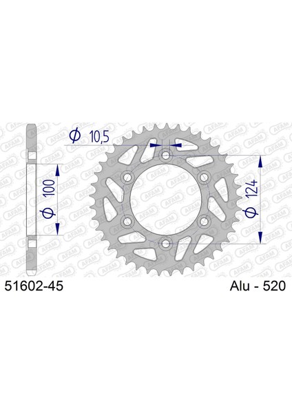 Ducatı 696 Monster Alüminyum Arka Dişli