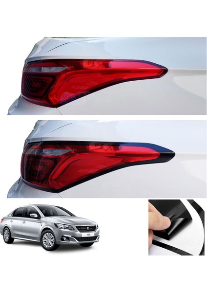 Peugeot 301 Stop Çerçeve Sticker Kolay Uygulama Hazır Kesim Birebir Uyum / Parlak Siyah fiyatları