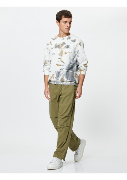 Oversize Paraşüt Bol Pantolon Beli Bağcıklı Cepli