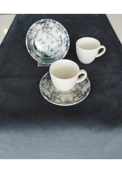 Tulü Porselen Tulu Porselen 4 Parça 2 Kişilik Kahve Fincan Takımı Luna Batik modelleri
