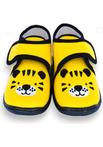 Kaplan Nakışlı Sarı Erkek Çocuk Cırt Cırtlı PANDUF-F-736