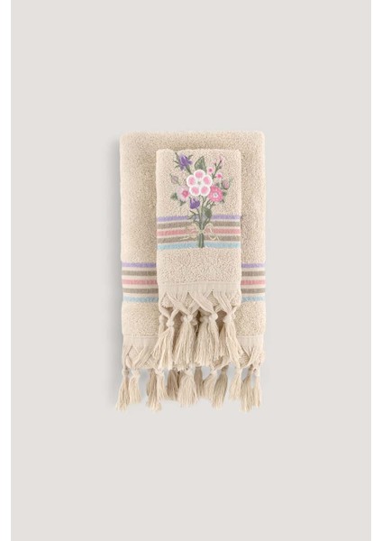 Asuman Nakıslı Havlu Bej 30X50 modelleri