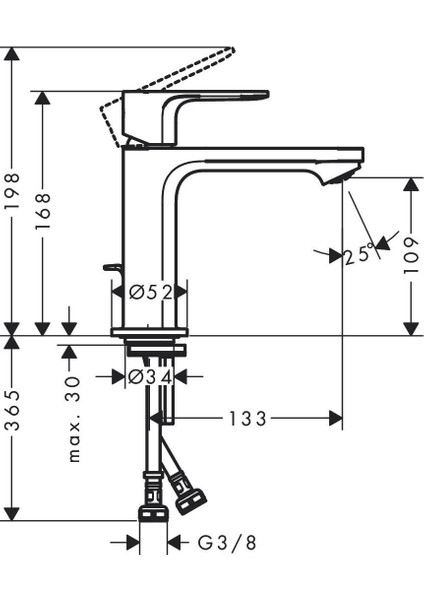 Rebrıs S Lavabo Bataryası Krom