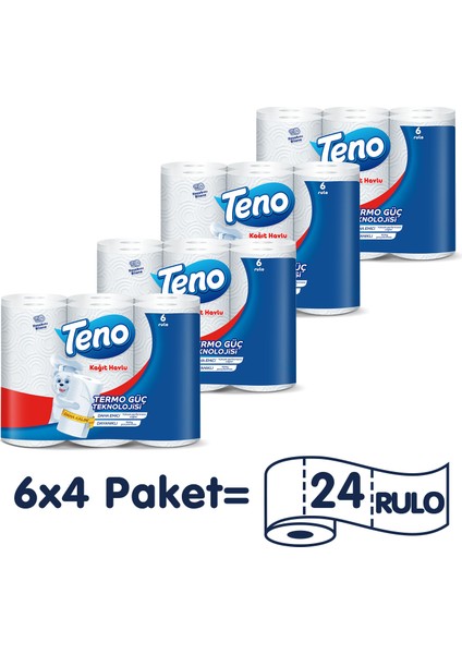 Avantaj Paket Kağıt Havlu 24 Rulo (6 Rulo x 4 Paket)