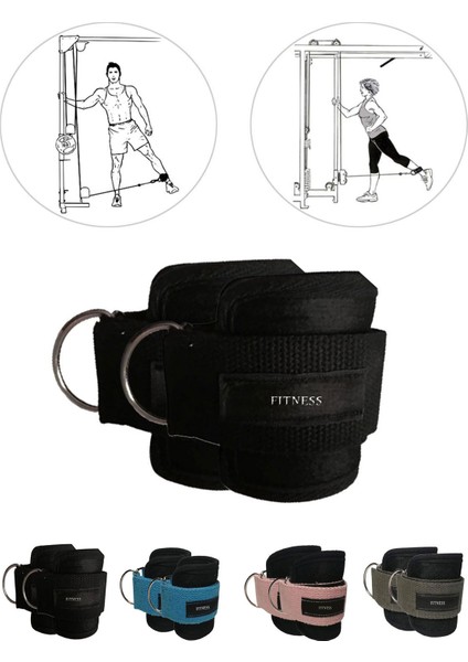 Ayak Bilek Kayışı D-Ring Fitness Ağırlık Çekiş Aparatı modelleri