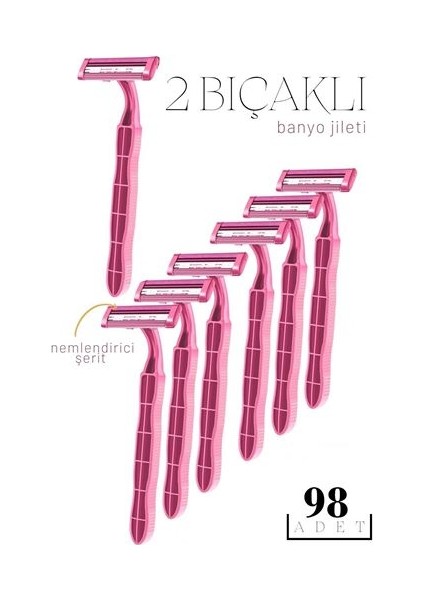 80+18 Adet Bayan Banyo Jileti Bikini Bölgeleri 718711