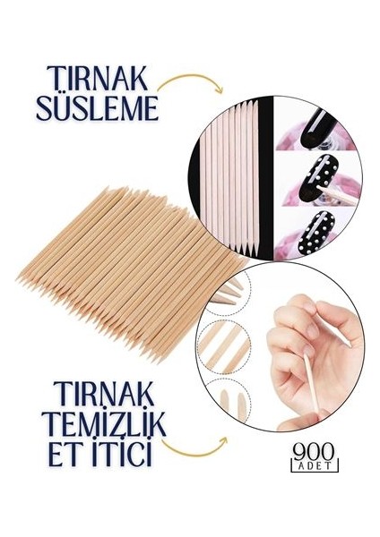 900 Adet Ahşap Tırnak Temizleyici Et Itici Faber Design 718736